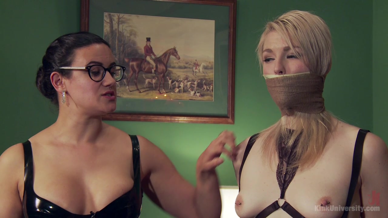 Penny Barber and Ella Nova enjoy playing with BDSM equipment.